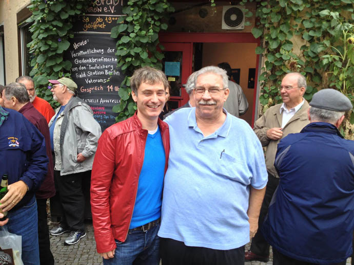 Jeff Gammon and Brendan Jamison in front of the Werkstadt Gallery